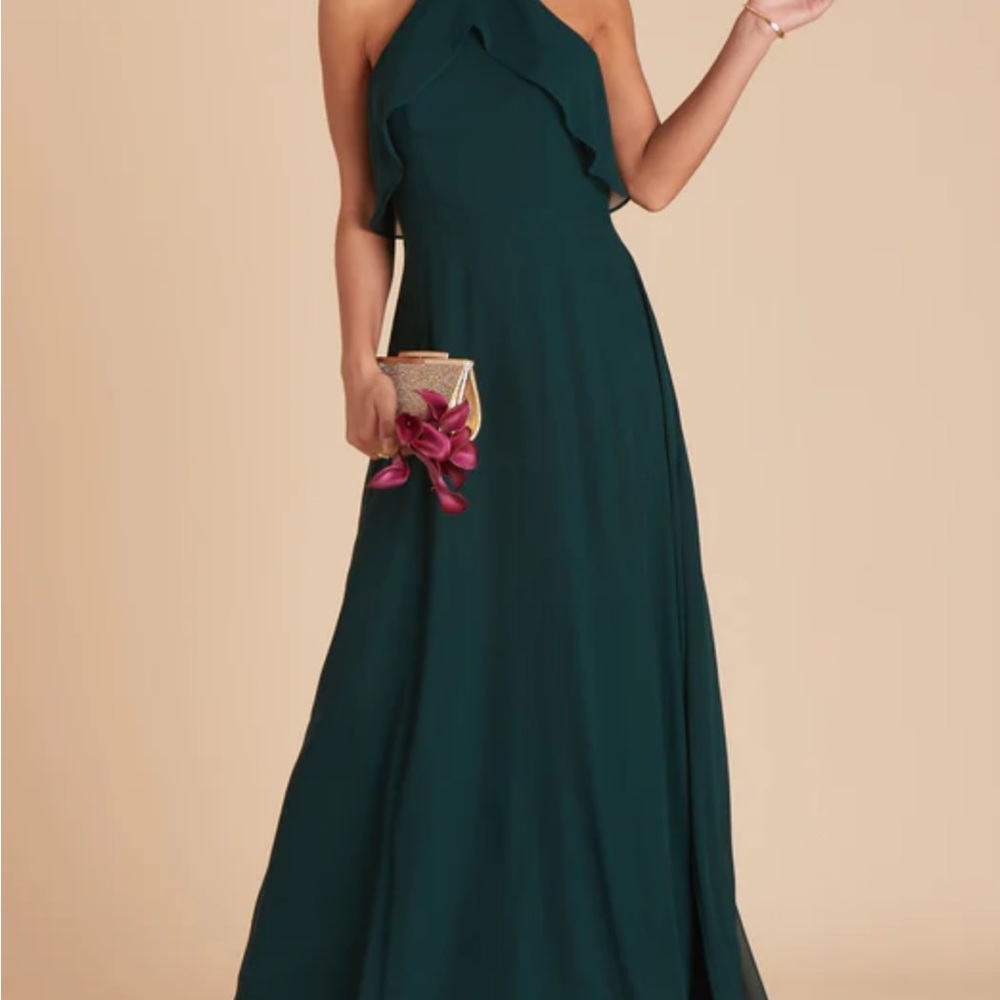 BIRDY GREY JULES DRESS CHIFFON EMERALD